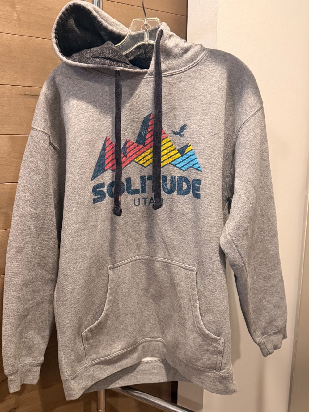 Retro Ski Hoodie Sweatshirt Solitude Ski Resort Utah Size Mens Medium